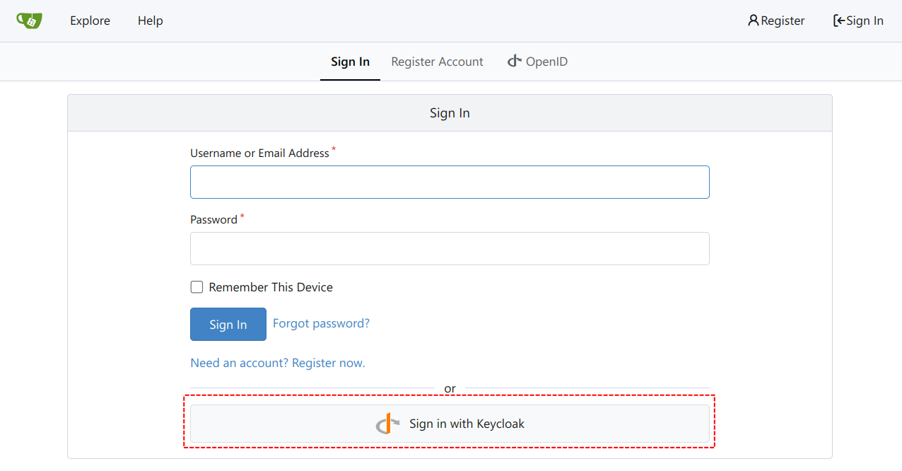 gitea login with sso