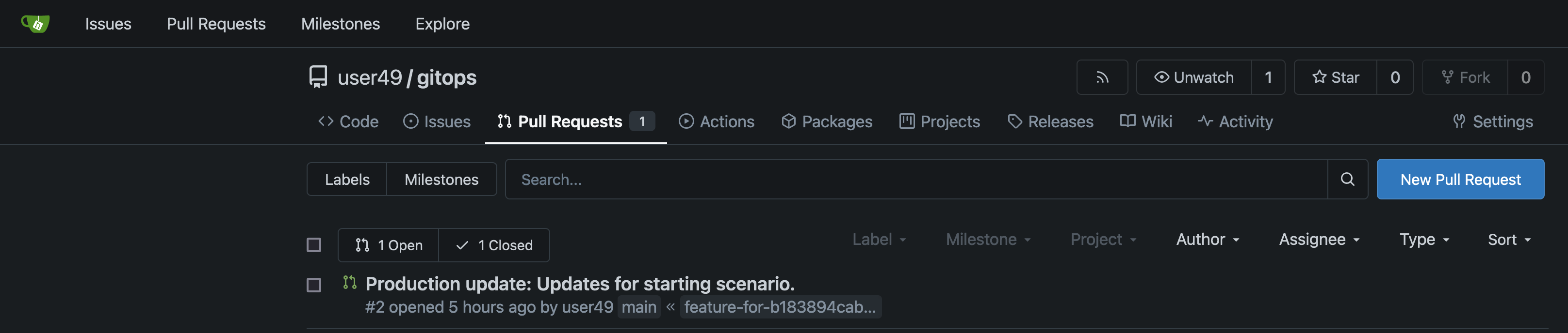 gitea pull request